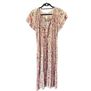 Destination 365 Women's Pink Floral Knee Length Dress Size MP
